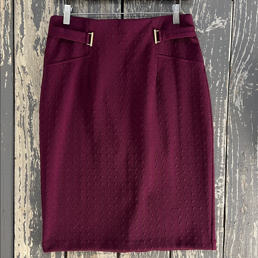 NYCC Deep Wine Pencil Skirt Women's Size M
